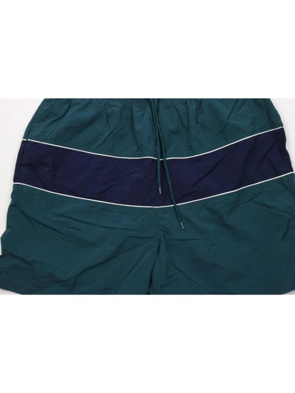 Vintage 90s Streetwear Mens XL Color Block Lined Above Knee Shorts Swim Trunks